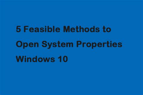 Open System Properties Menu 的图像结果