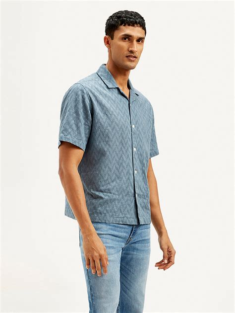 Men's Resort Collar Chevron Loose Fit Shirt – Levis India Store