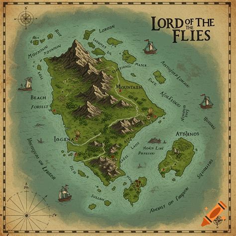 Lord Of The Flies Island Lord Of The Flies Create A Map Of The Island,