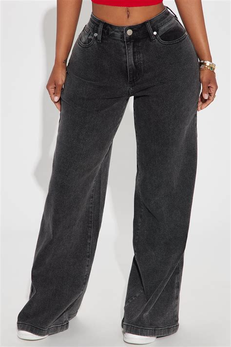 Coming Back For More Wide Leg Jeans - Black Wash | Fashion Nova
