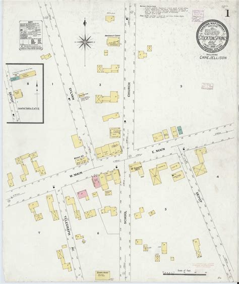 Stockton Springs, Maine 1908 - Old Map Maine Fire Insurance Index - OLD ...