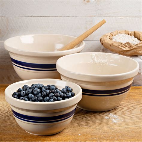 Ceramic Mixing Bowls With Flowers