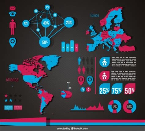 Modern demographic infographic | Free Vector