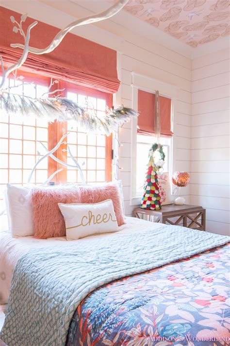 A Little Christmas Decor in Addison’s Coral Girl’s Bedroom with Shaw ...