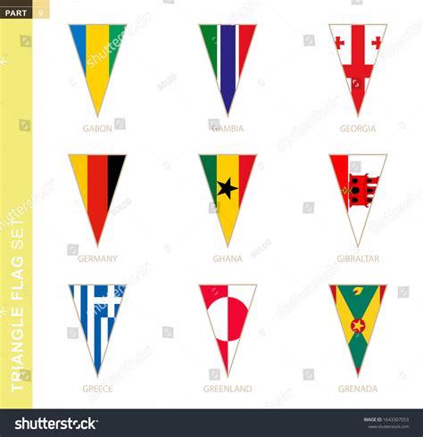 Triangle Flag Set Stylized Country Flags Stock Vector (Royalty Free) 1643307553 | Shutterstock