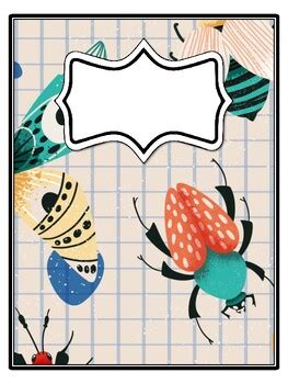 4 Bugs Binder Covers and Spines school resource by Swati Sharma