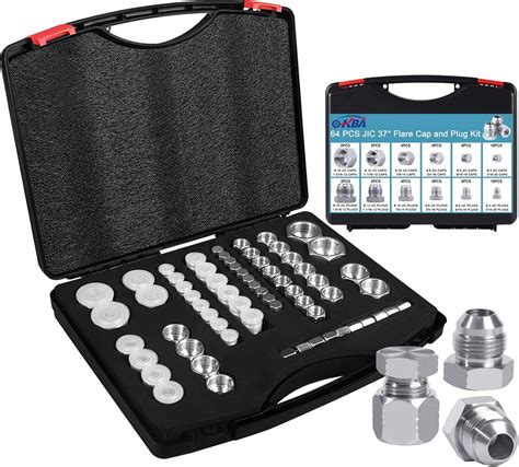 64pcs JIC 37°Flare Thread Cap & Plug Kit, 37 Degree India | Ubuy