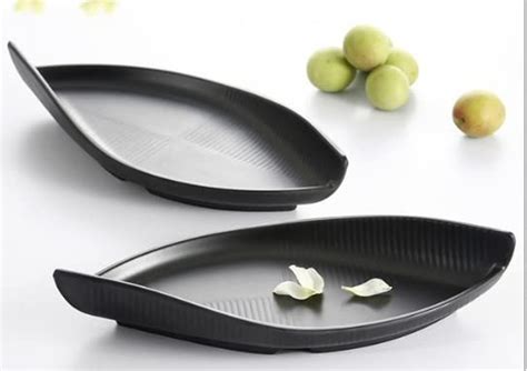 Buy Paulsons Hospitality Leaf Shaped Black Matte Sushi Dinnerware ...