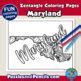 Zentangle Maryland Coloring Pages | US States Mindfulness Activity
