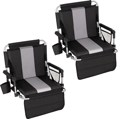 HIGH POINT SPORTS Foldable Stadium Seats for Bleachers with Back ...