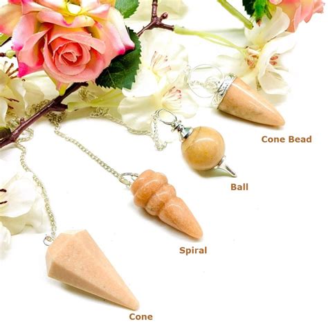 Shop Genuine Peach Moonstone Pendulum for Dowsing - Talk To Crystals