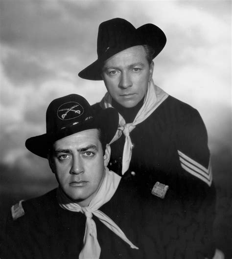 Actors Raymond Burr and Vic Perrin in a publicity still for CBS Radio's ...