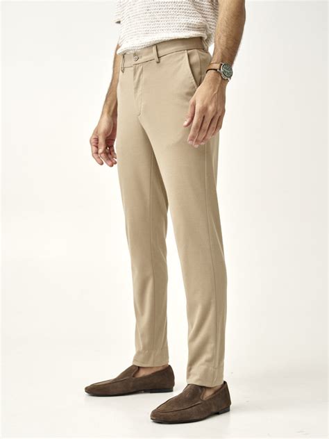 Buy Peanut Brown Power Stretch Pants For Men Online In India