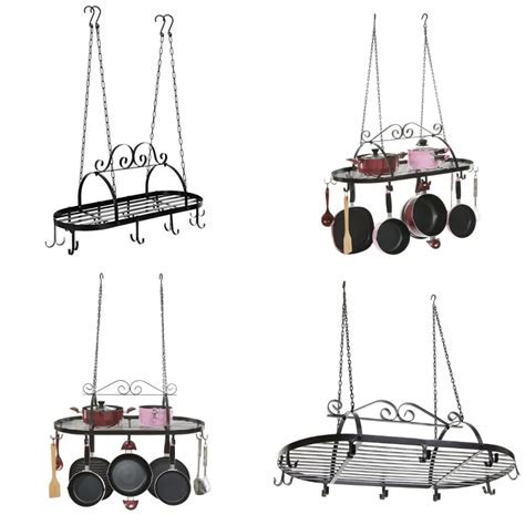 Metal Hanging Cookware Organizer Rack - Efficient Kitchen Storage