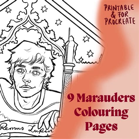 Buy 9 Marauders Era Fanart Digital/printable Colouring Pages Online in ...
