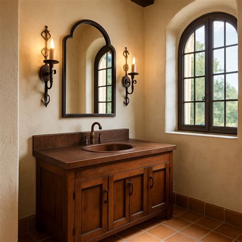 Handcrafted Copper Bathroom Vanity with Sink - Rustica House