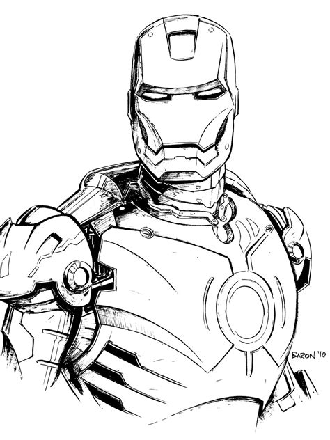 Iron man coloring page for kids - Iron Man Coloring Pages