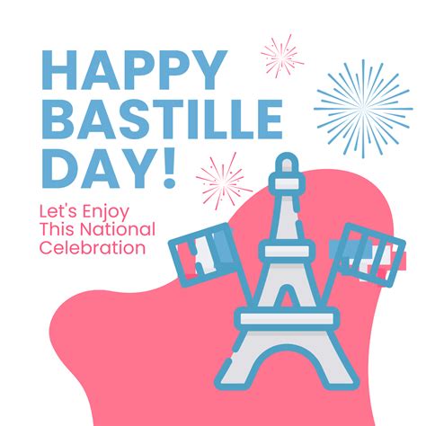 Free Happy Bastille Day Instagram Post Template to Edit Online