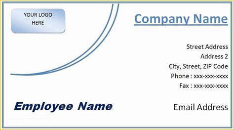 Free Word Document Business Card Template 的图像结果