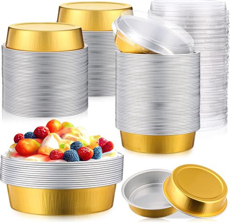 Amazon.com: Yinder 120 Pcs 8 oz Disposable Mini Pie Tins with Lids ...