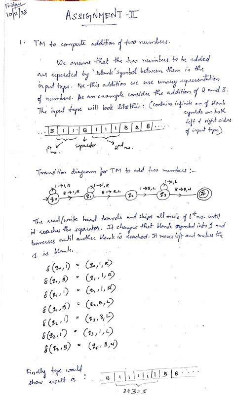 TM,Decidable,Recursive - iolo 1os AssiNmENT -I TM to conpuli addihon ...