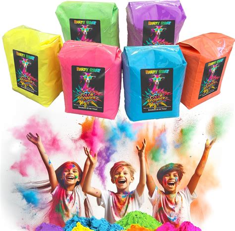 Amazon.com: Colored Powder For Fun Events, 3 Lbs Each Non-Toxic Holi Powder, Green, Purple ...