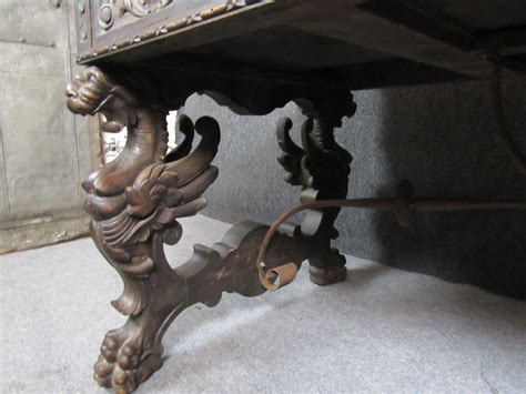 Antique Spanish Renaissance Claw Foot Desk For Sale at 1stDibs