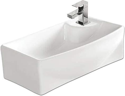 Ceramic Small Wall Hung Wash Basin Dimension(12 x 10 x 7 Inch)/Glossy ...