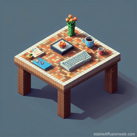 Pixel Art Table Isometric View | Stable Diffusion Online