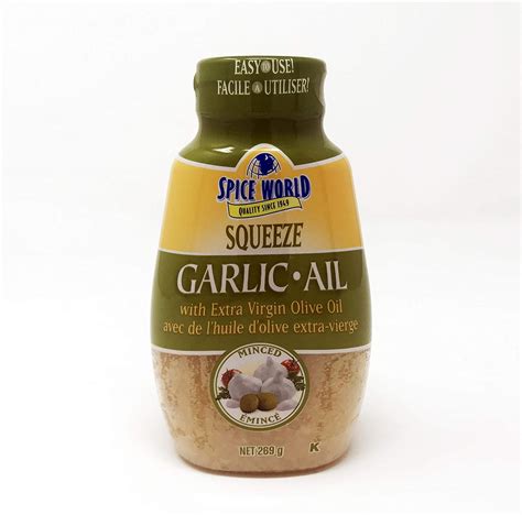 Spice World Garlic Minced with Extra Virgin Olive Oil, 269 Grams ...