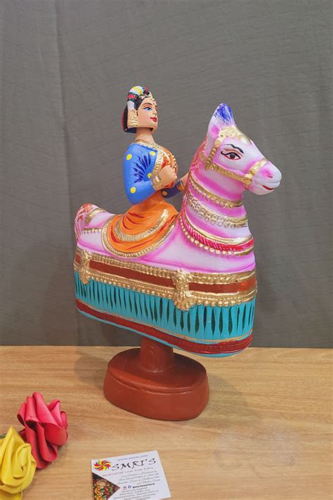 Poikkal Kuthirai Dancing Horse Woman Tanjore Dancing Dolls – Smris