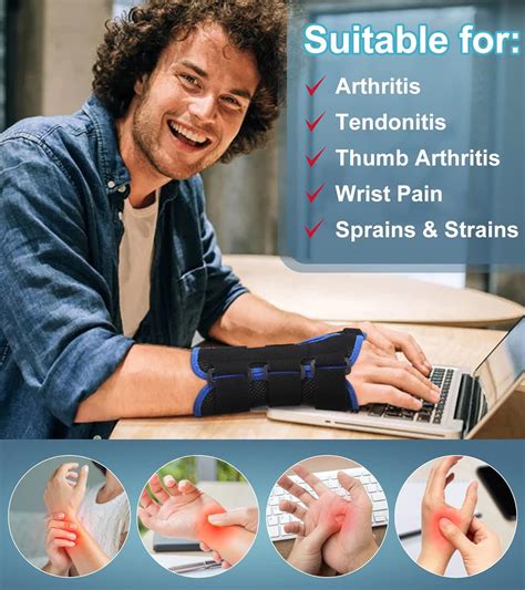 Buy Wrist Brace with Thumb Spica Splint - Adjustable Thumb Wrist ...