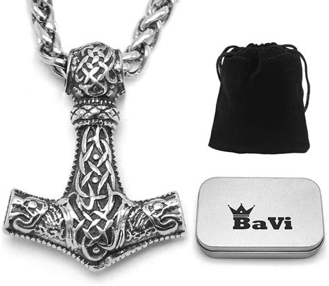 BAVIPOWER Norse Thor Hammer Necklace For Men Mjolnir India | Ubuy