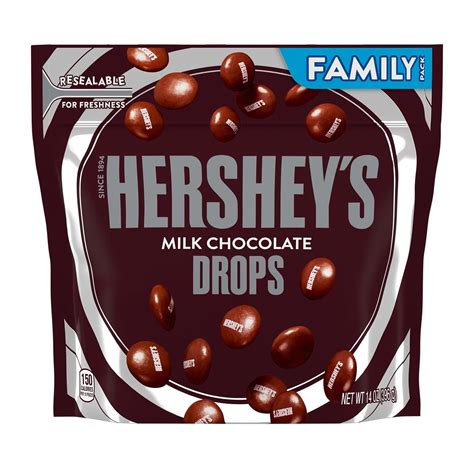 Hershey's Drops Milk Chocolate Candy, Family Pack 14 oz - Walmart.com