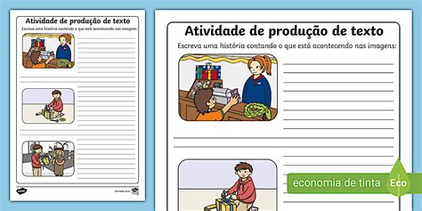 Atividade com Produção de Texto para o 3º Ano