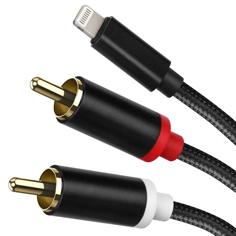 Lightning To Rca Cable Audio Aux Adapter Stereo Y Splitter | Desertcart ...