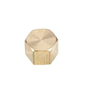 uxcell 1/4-Inch Brass Cap G1/4 Female Pipe Fitting Hex Compression Stop ...