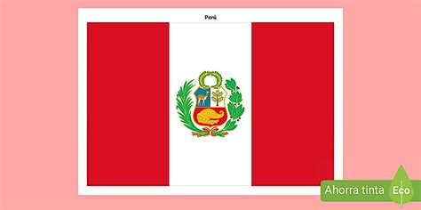 Póster: Bandera del Perú (teacher made) - Twinkl