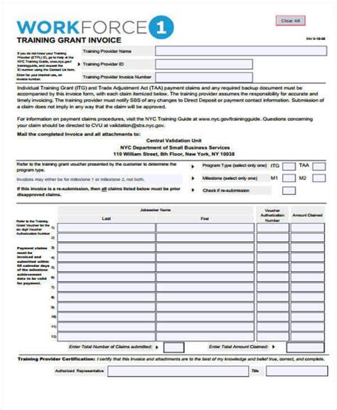 Image result for Training Invoice Sample