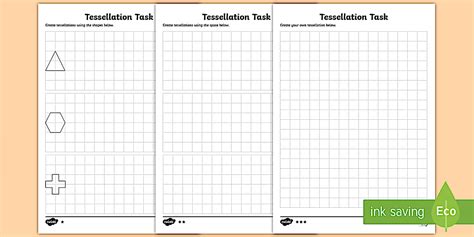 Tessellation Creation Task Differentiated Worksheets
