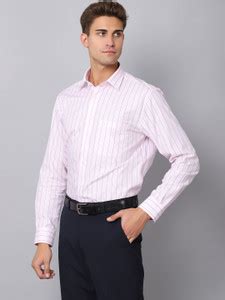 CANTABIL Men Striped Formal Pink Shirt - Buy CANTABIL Men Striped ...