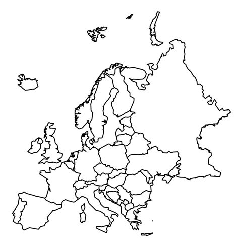 Geography Map of Europe 的图像结果
