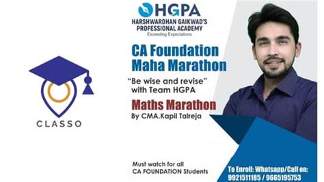 Classo - CA Foundation-Maths | Marathon | CMA Kapil Talreja