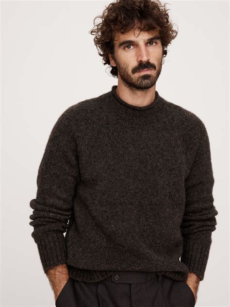 Alpaca-Wool Blend Crew-Neck Sweater | Banana Republic