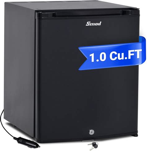 Amazon.com: Locking Mini Fridge 1.0 cu.ft, 12V RV Refrigerator 12V / 110V Super Quiet 12V Fridge ...