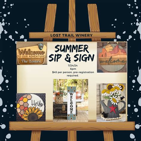 Lost Trail Winery Summer Sip & Sign | Deer Path Designs