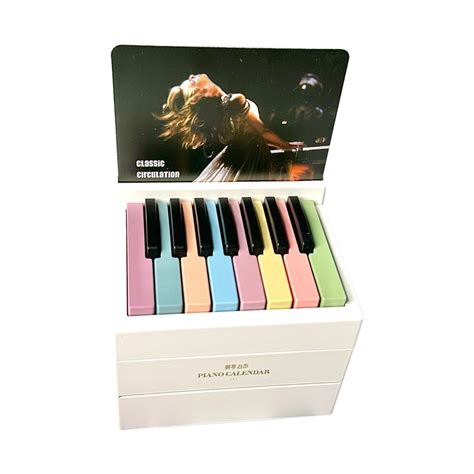 Piano Calendar 2025 Playable Mini Piano Desk Calendar Rechargeable 15 ...