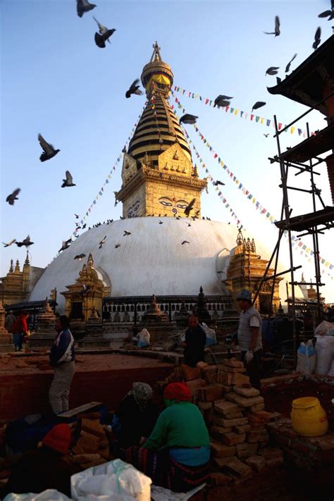 NEPAL-KATHMANDU-SWAYAMBHUNATH-RECONSTRUCTION