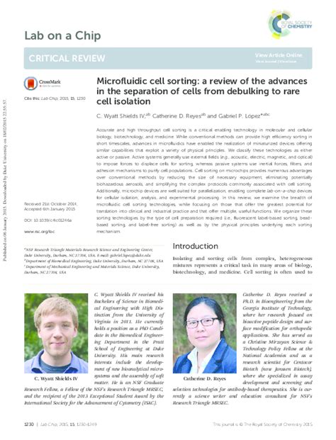 Image result for Microfluidic Cell Sorting