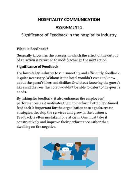 HOSPITALITY COMMUNICATION ASSIGNMENT BEGINNER - HOSPITALITY ...
